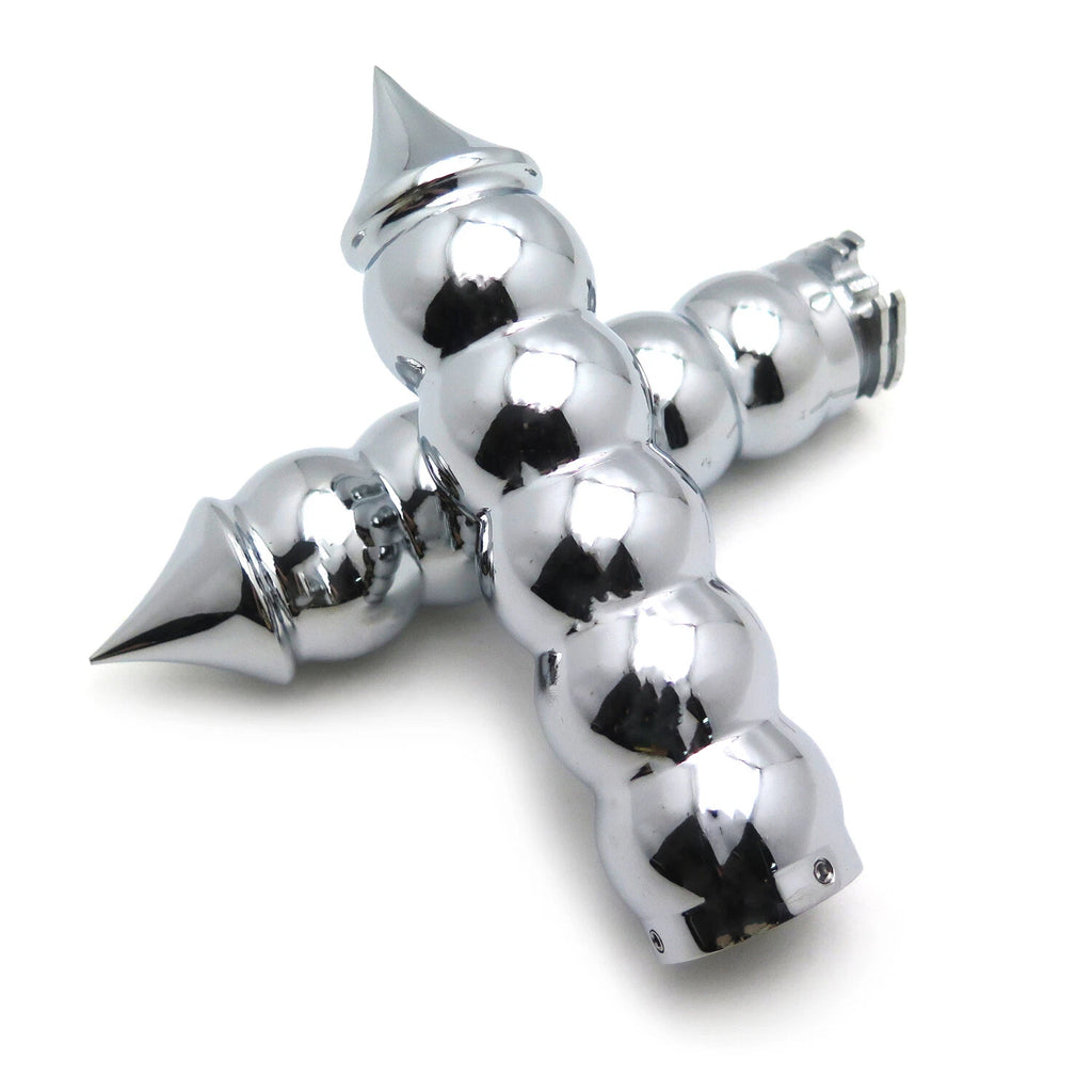 Chrome Bubble Spike Hand Grips for Harley Davidson XL (1996–2003)