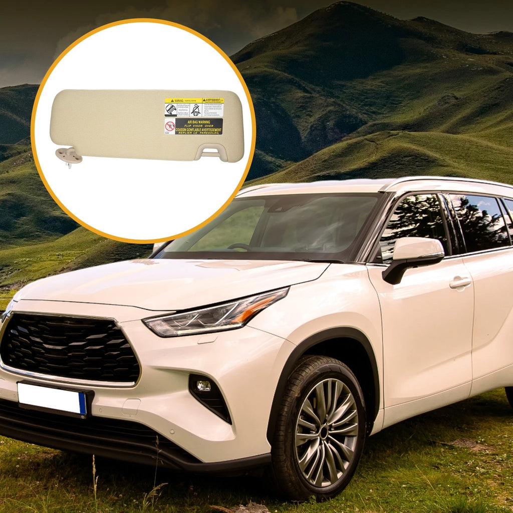 Sun Visor Assembly Replacement for Toyota Highlander (2014–2019 Beige)