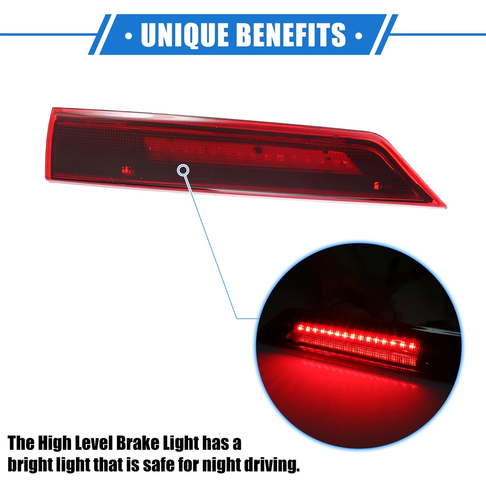 Pair Third Brake Light for Ford Transit Tourneo Custom (2012–Present) Red