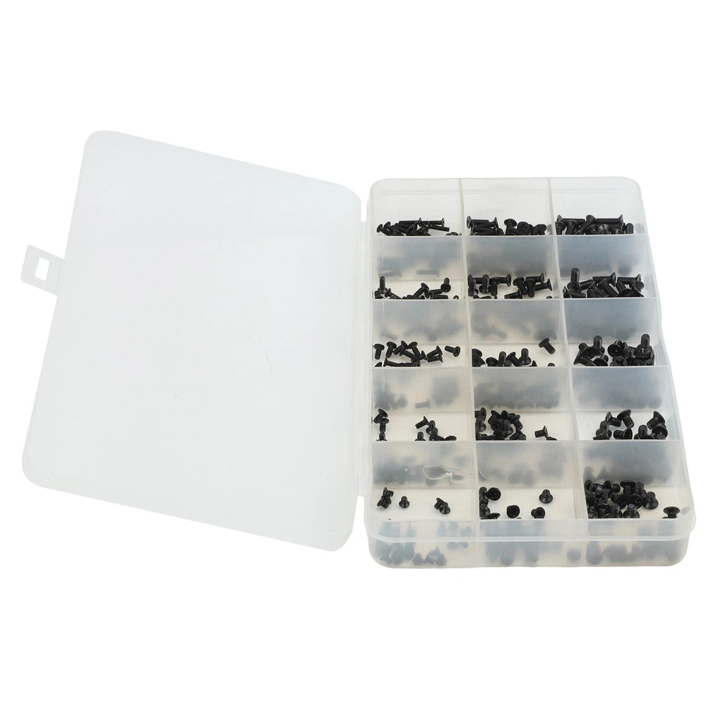 450pcs Black Cross KM Countersunk Screws M2 M2.5 for PC Case Assembly