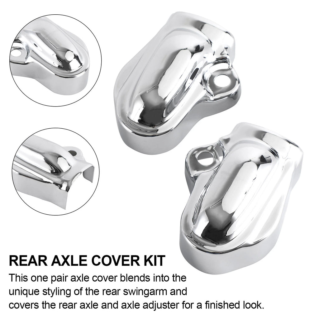 Set of 4 Rear Bar Shield Axle Nut Covers for Harley V-Rod VRSC (2002–2017)