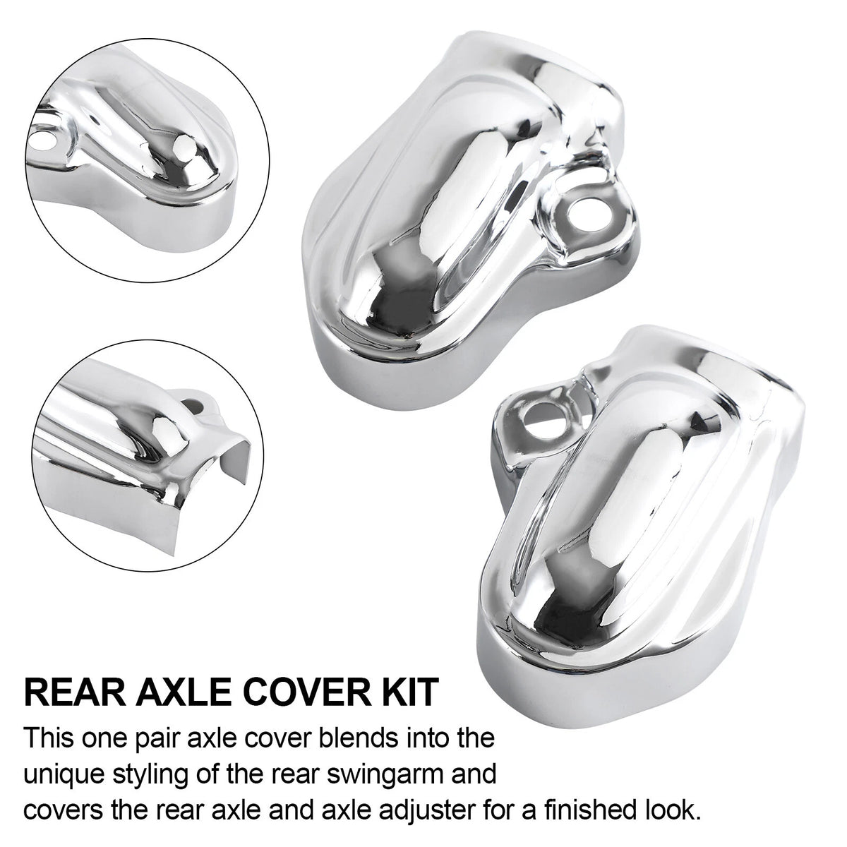 Set of 4 Rear Bar Shield Axle Nut Covers for Harley V-Rod VRSC (2002–2017)