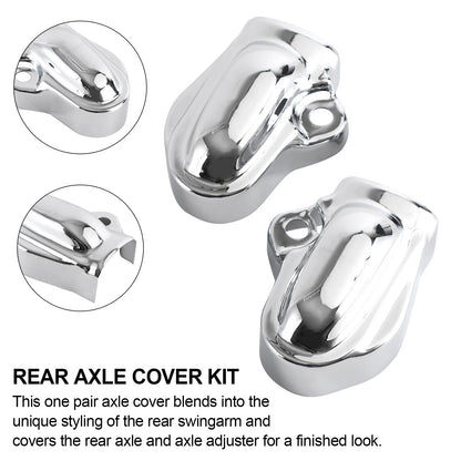 Set of 4 Rear Bar Shield Axle Nut Covers for Harley V-Rod VRSC (2002–2017)