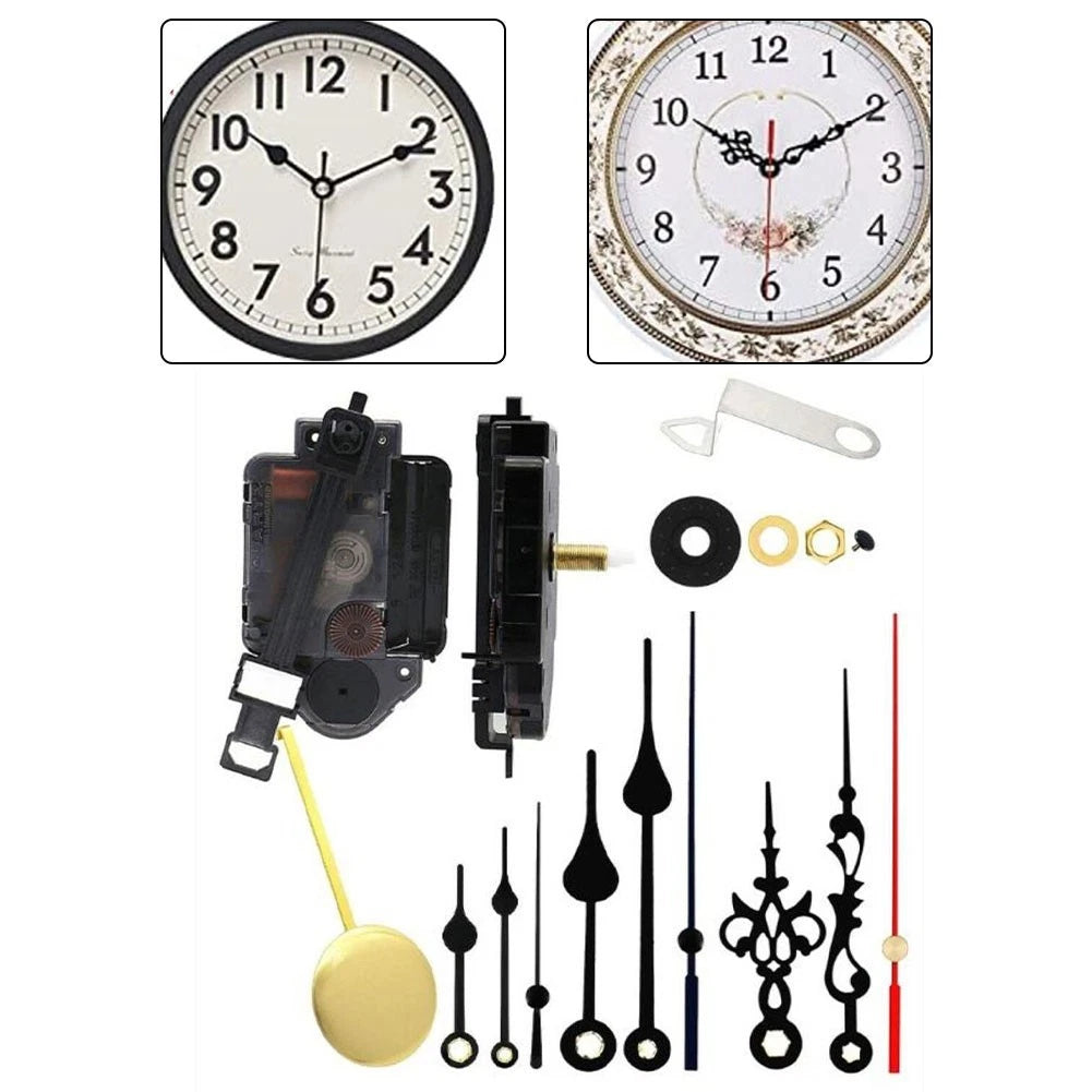 Pendulum Clock Movement with 3 Hand Sets for 8mm Panels