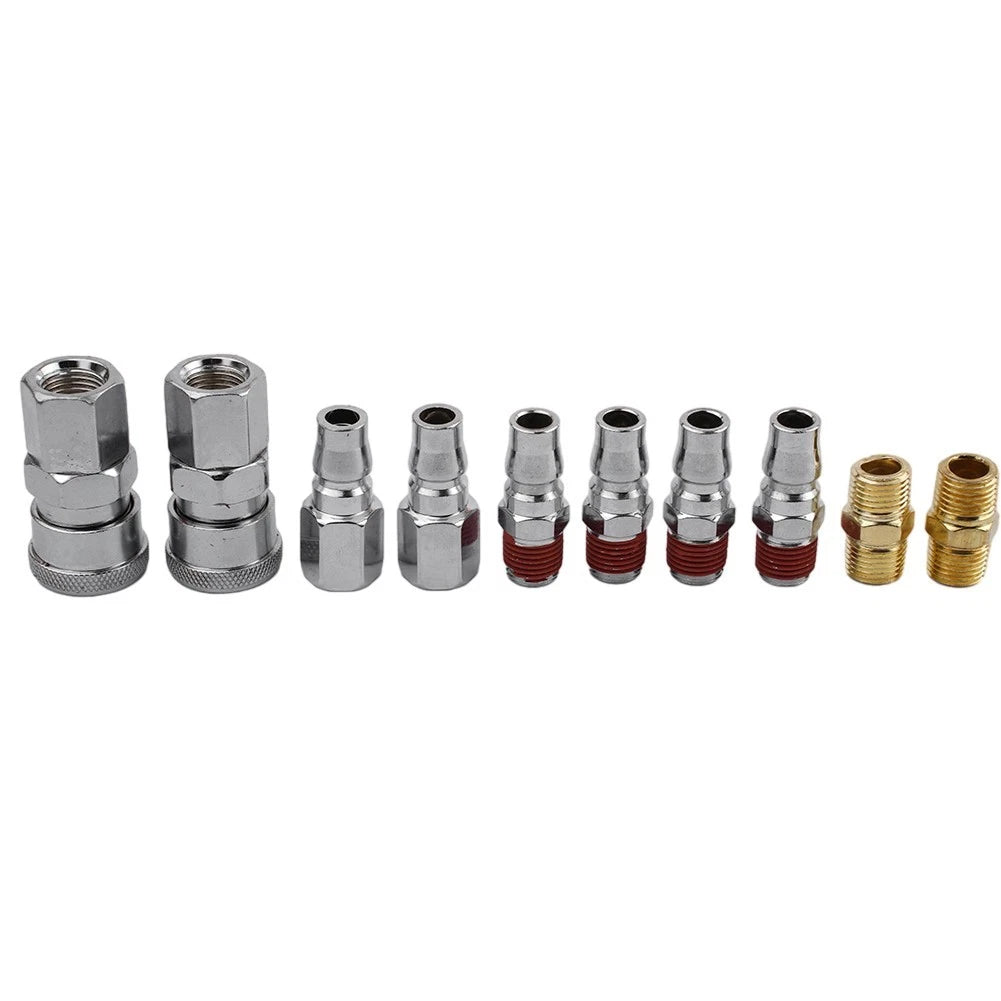 10x1/4 Air Line Hose Fitting Compressor Quick Connectors Coupler Tools Part