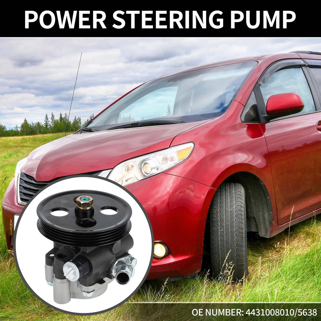 Power Steering Pump with Pulley Replacement for Toyota Sienna (2004–2006)
