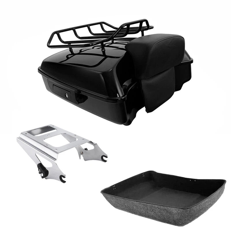 Chopped Trunk Backrest Mount Rack for Harley Touring (2009–2013)