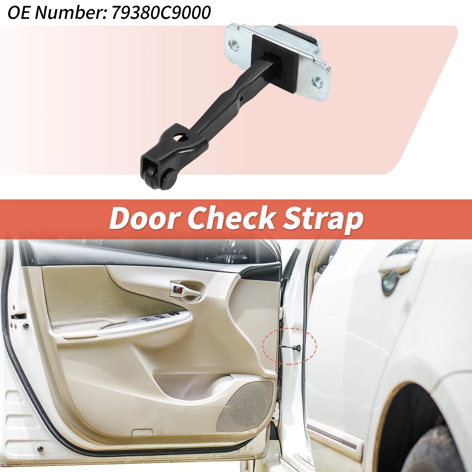 Door Check Strap Front Left Replacement for Hyundai IX25 (2014–2019)