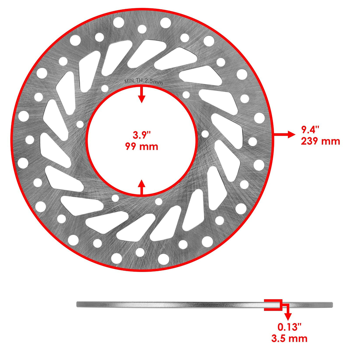 Front Rear Brake Disc Rotor Replacement for Honda CRF250R CRF250X (2004–2007)