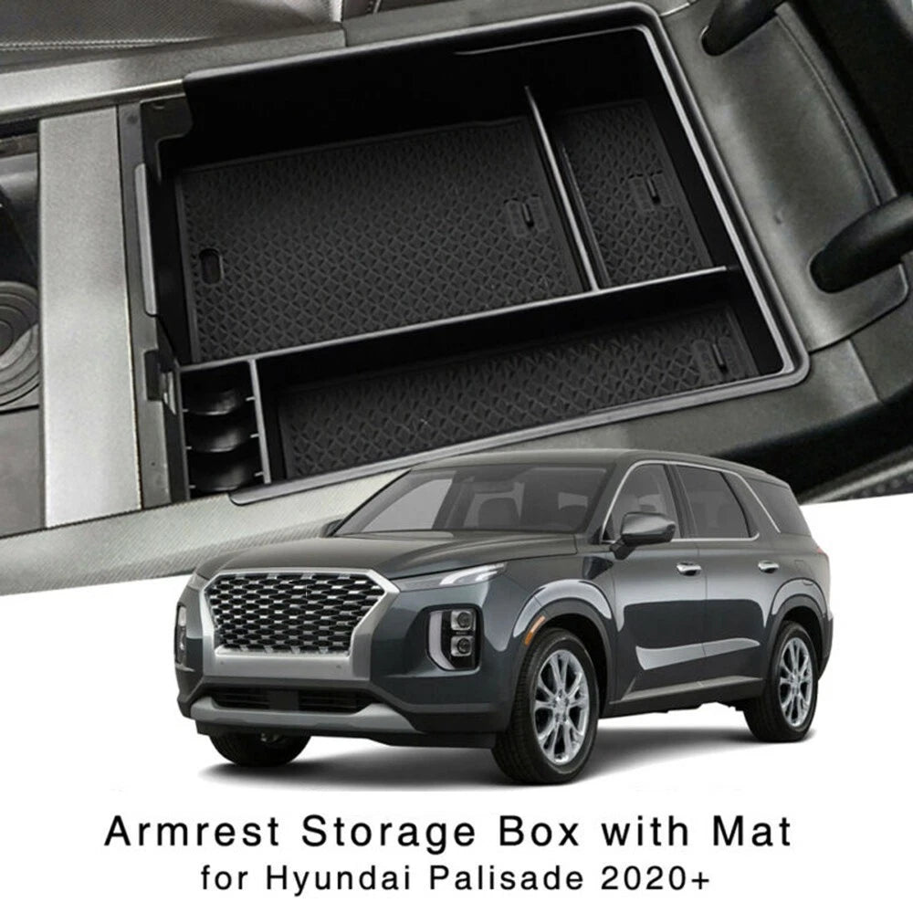 Storage Armrest Wallet for Hyundai Palisade (2019–2023) Matte Black