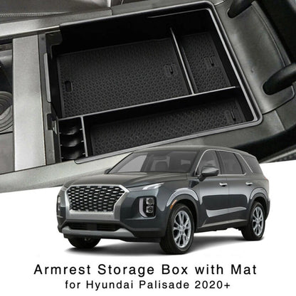 Storage Armrest Wallet for Hyundai Palisade (2019–2023) Matte Black