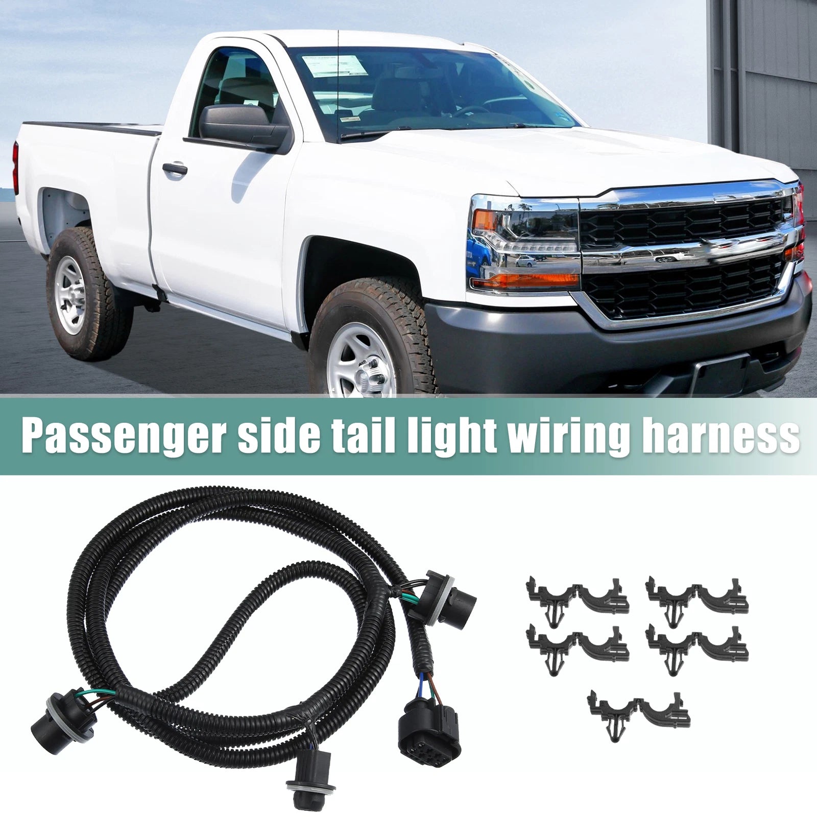 Tail Light Lamp Wiring Harness Socket for GMC Sierra (2014–2018)