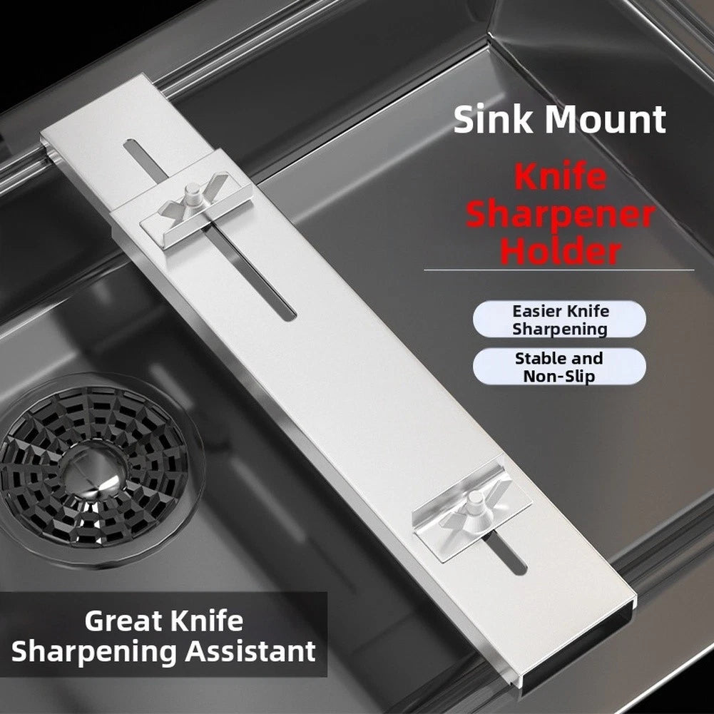 Adjustable Sink Whetstone Holder for Kitchen Use (No Specific Years)