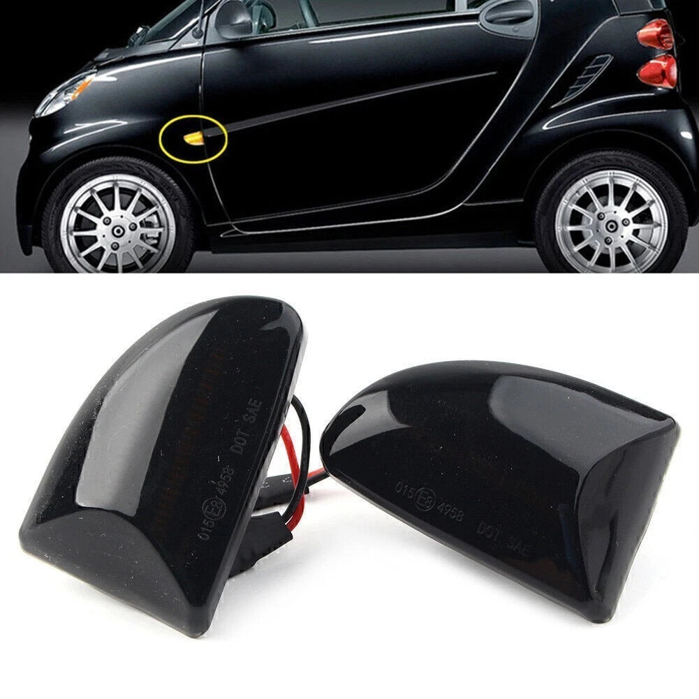 2X LED Sequential Dynamic Side Marker Turn Signal Light for Fortwo Coupe/Cabrio