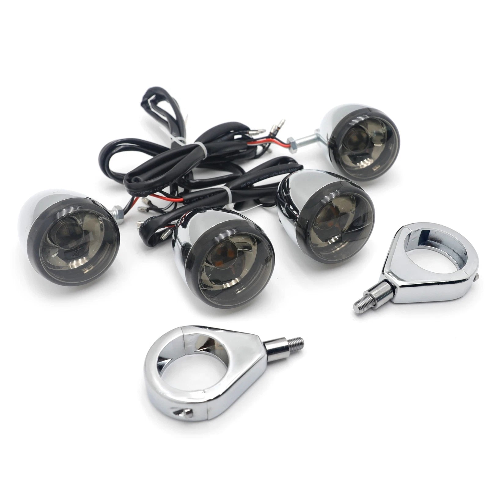 Chrome Motorcycle Turn Signals Kit for Harley Davidson (41mm)