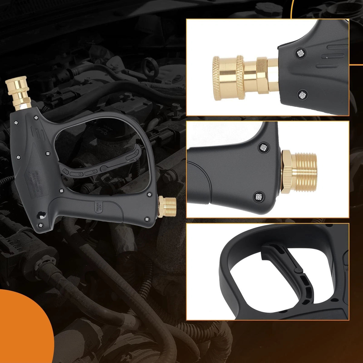Spray Gun M22 14mm with 5 Quick Change Tips for Automotive