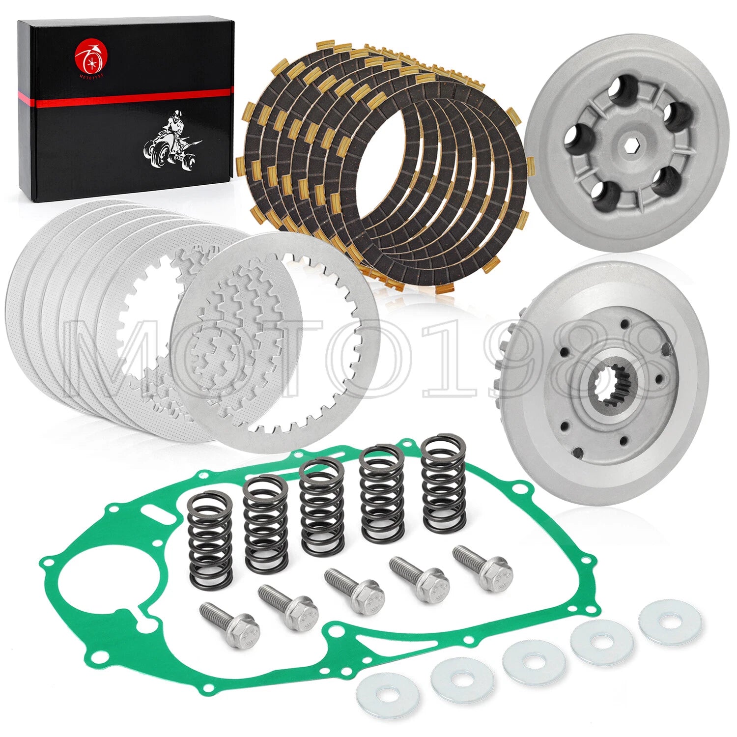 Clutch Kit for Yamaha V Star 650 (2000–2008) - Inner Hub, Pressure Plate, Springs, Gasket