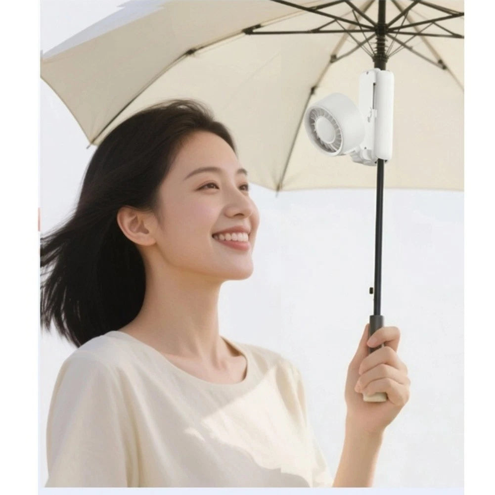 USB Rechargeable Foldable Fan with 3 Speeds for All Vehicles (2000mAh)