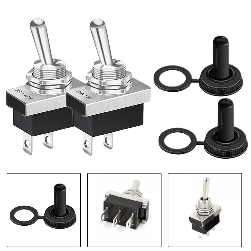 2X SPST On/Off Switch KN3 (D) 101 for Automotive (Waterproof Cap)