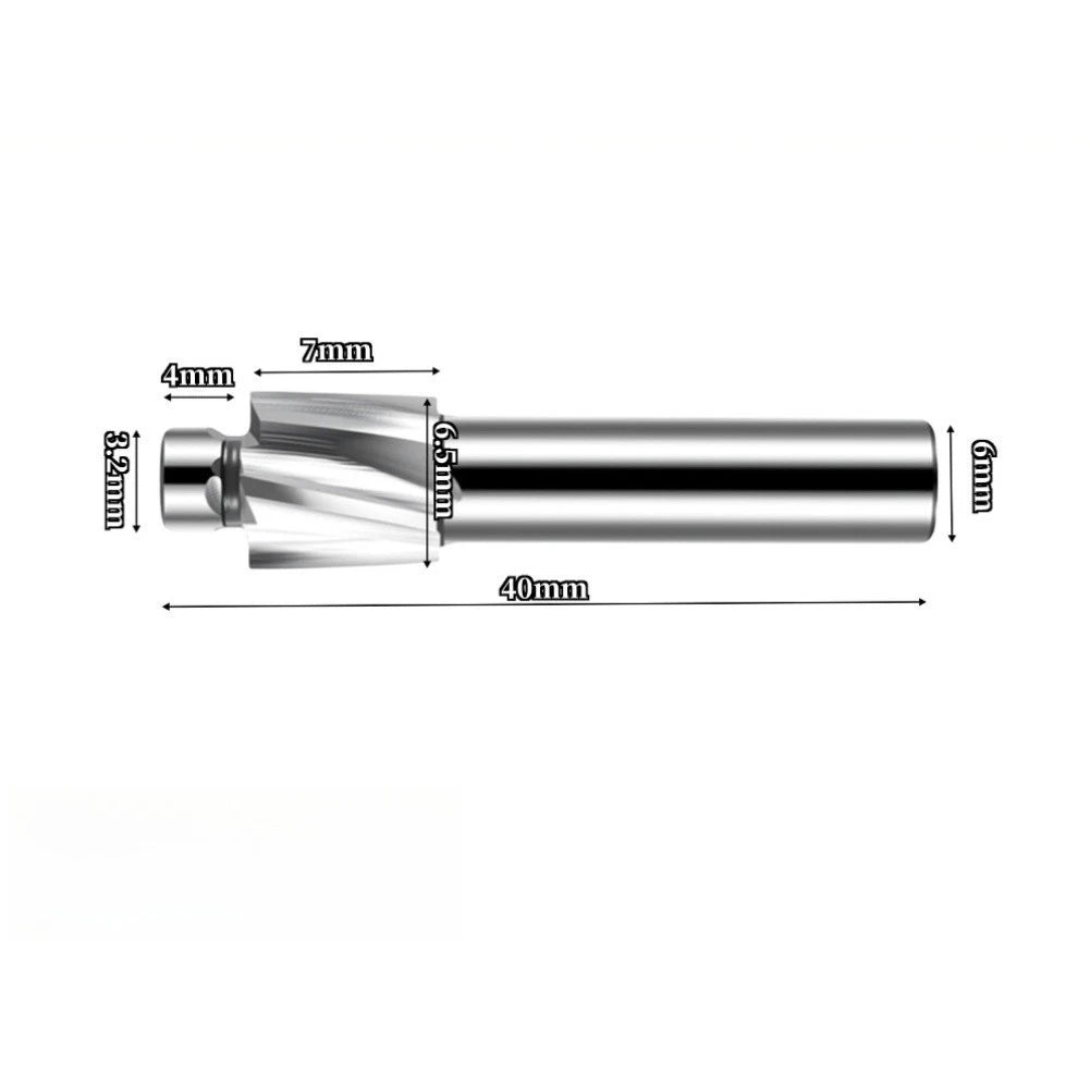 Countersink End Mill for Metal Fabrication (HSS AL, Flat Bottom)