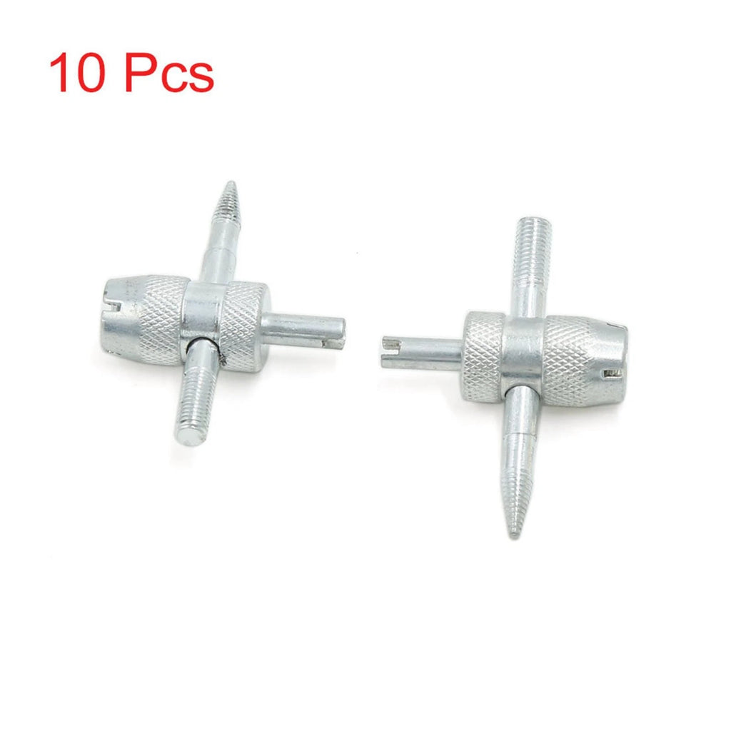 4 Way Tyre Valve Stem Core Remover Tool Kit for Car and Bike (10 Pack)