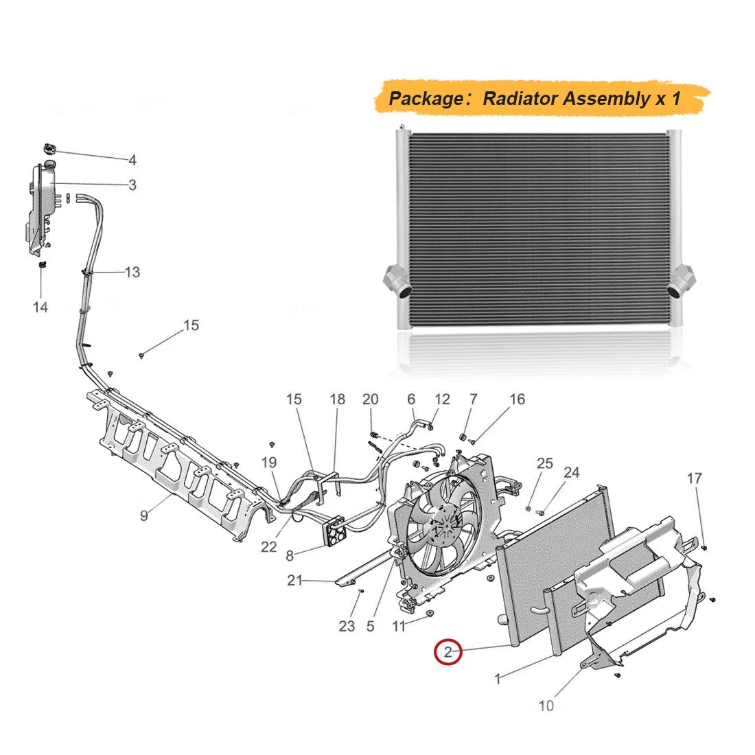 Engine Cooling Radiator for Polaris RZR Pro XP (2020–2025)