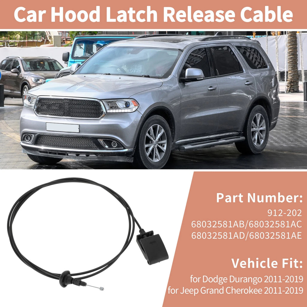 Hood Release Cable Front for Dodge Durango and Jeep Grand Cherokee (2011–2021)