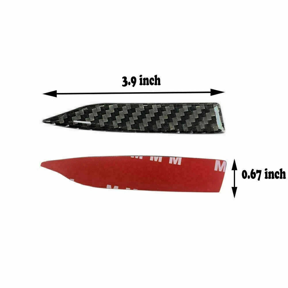 2x Carbon Fiber Pattern Car Side Mirror Trim Cover Sticker Protection