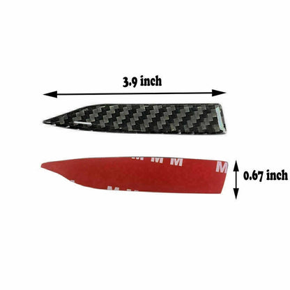 2x Carbon Fiber Pattern Car Side Mirror Trim Cover Sticker Protection