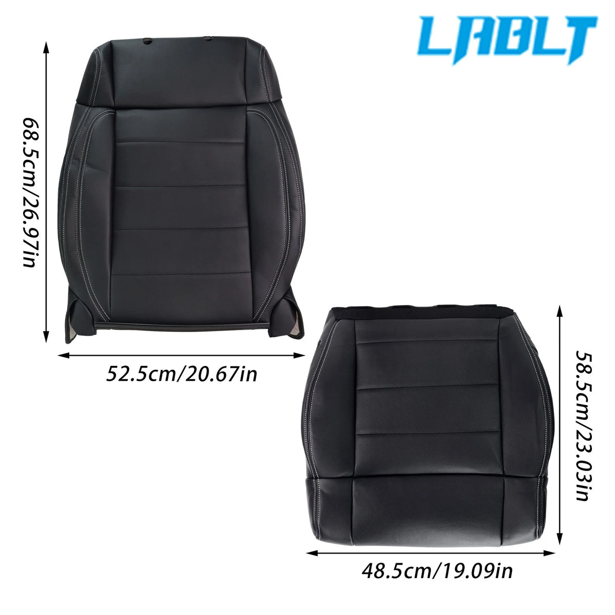 2X Leather Seat Covers for Jeep Wrangler (2007–2012) Black
