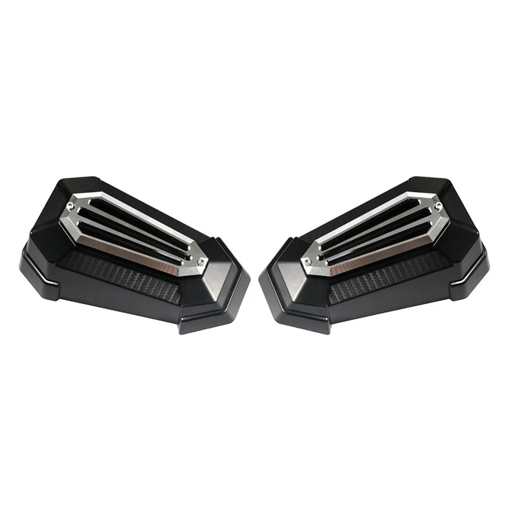 2X Handguard Shield Deflector for Honda Harley (Universal) Black Silver
