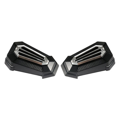 2X Handguard Shield Deflector for Honda Harley (Universal) Black Silver