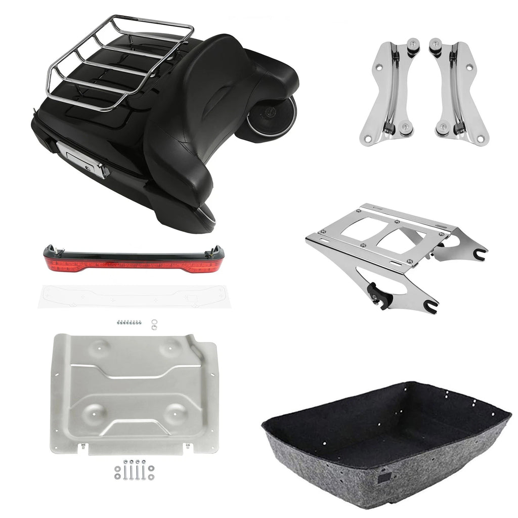 Backrest Rack Speakers Light Mount Plate for Harley Touring (2014–2026)