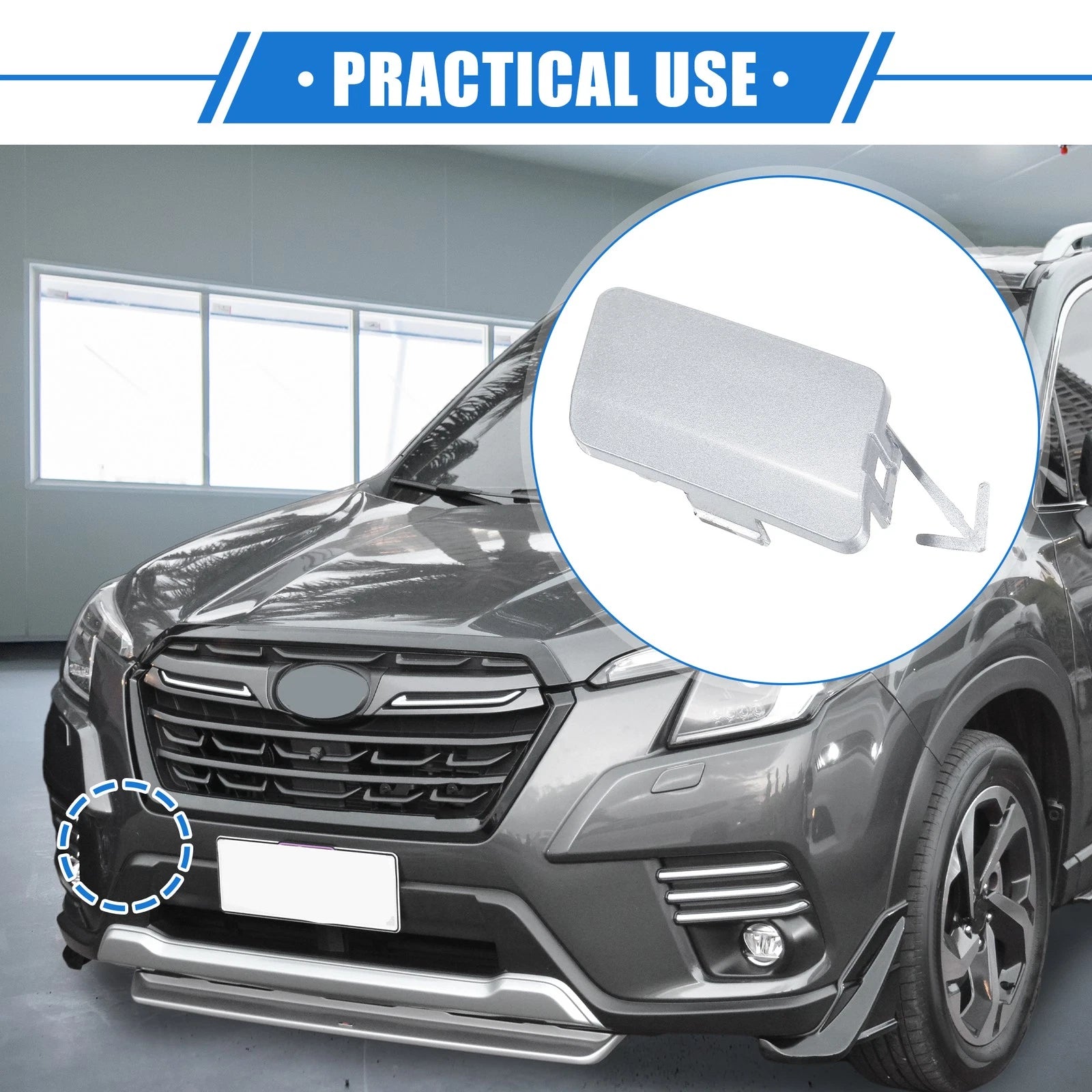 Front Right Bumper Tow Hook Cover Replacement for Subaru Forester (2009–2013)