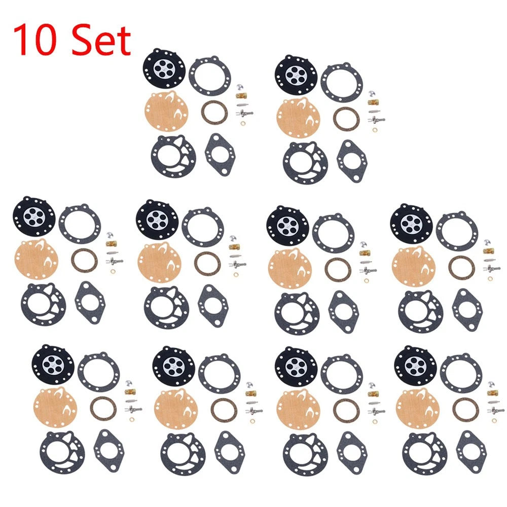 Set of 10 Carburetor Gasket Kit for Tillotson RK-88HL, Poulan, Ryobi, Stihl