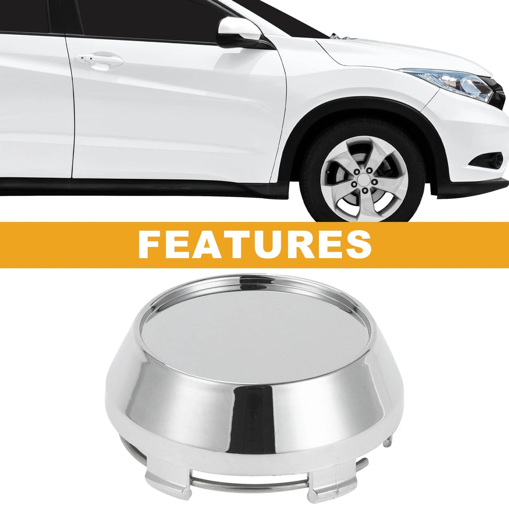 Universal Wheel Hub Center Caps for (60 mm, Chrome)