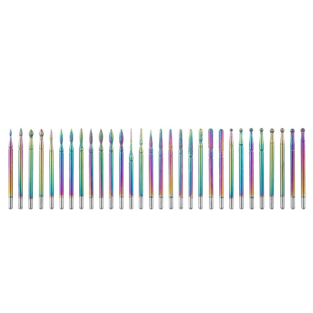 30pcs Diamond Burrs Kit for Nail Art Tools