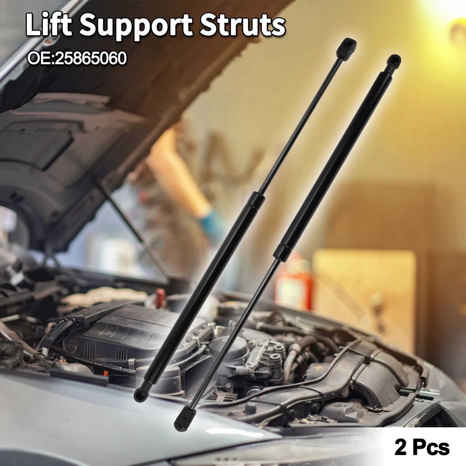 Front Hood Lift Supports Struts Replacement for Chevy Malibu Sedan (2008–2012)