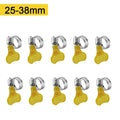 Set of 10 Adjustable Yellow Plastic Hose Clamp Pipe Clips for