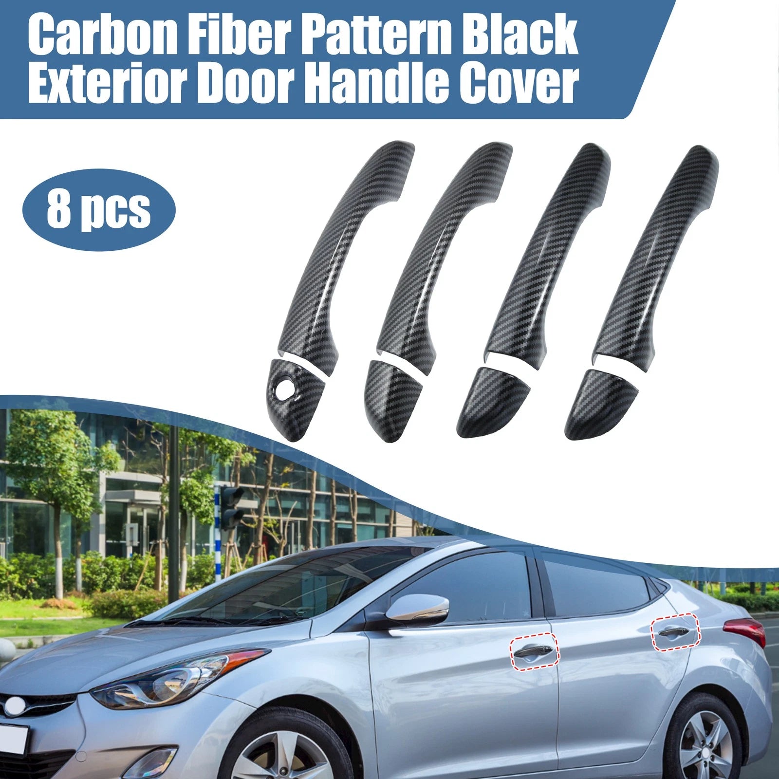 Exterior Door Handle Cover Set Replacement for Hyundai Elantra (2017–2020)