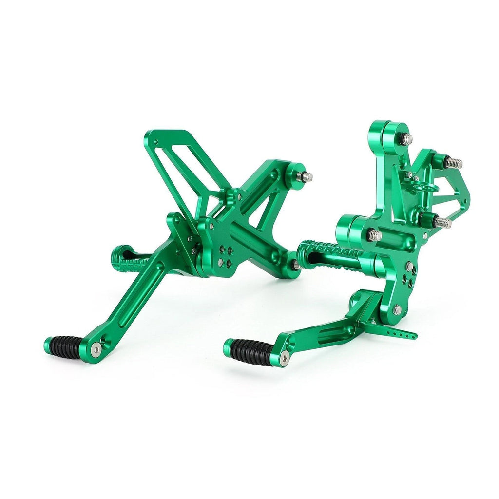 Green Rear Sets Footpegs Footrest for Kawasaki Ninja ZX-25R (2020–2021)