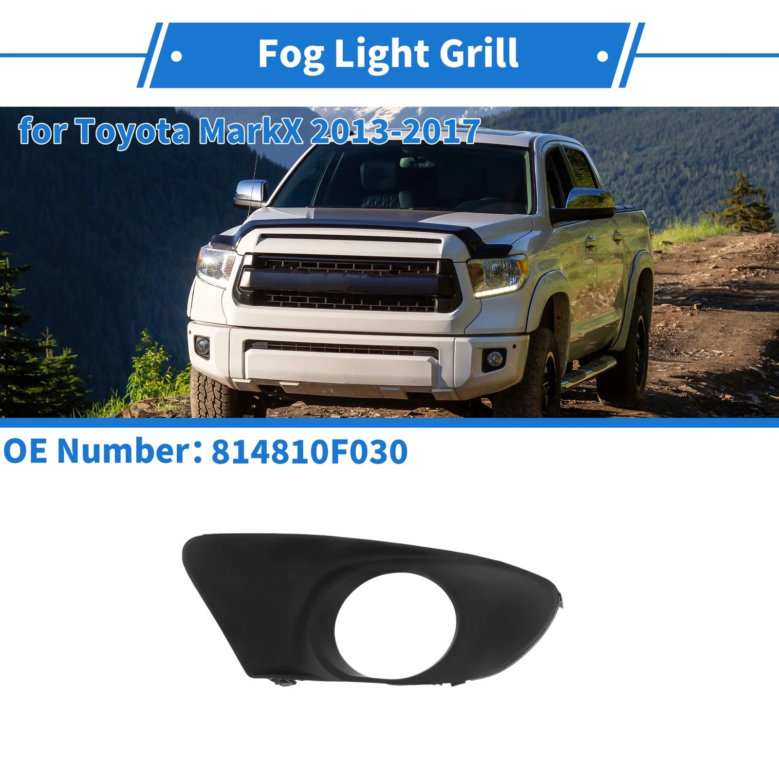 Front Right Fog Light Grille Replacement for Toyota Mark X (2013–2017)