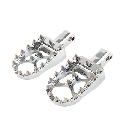 MX Style Wide Foot Pegs for Harley Softail (2018–2023) - Chrome