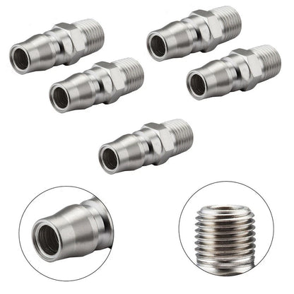 5X Steel Male Coupling Air Fitting for (1/4" Thread)