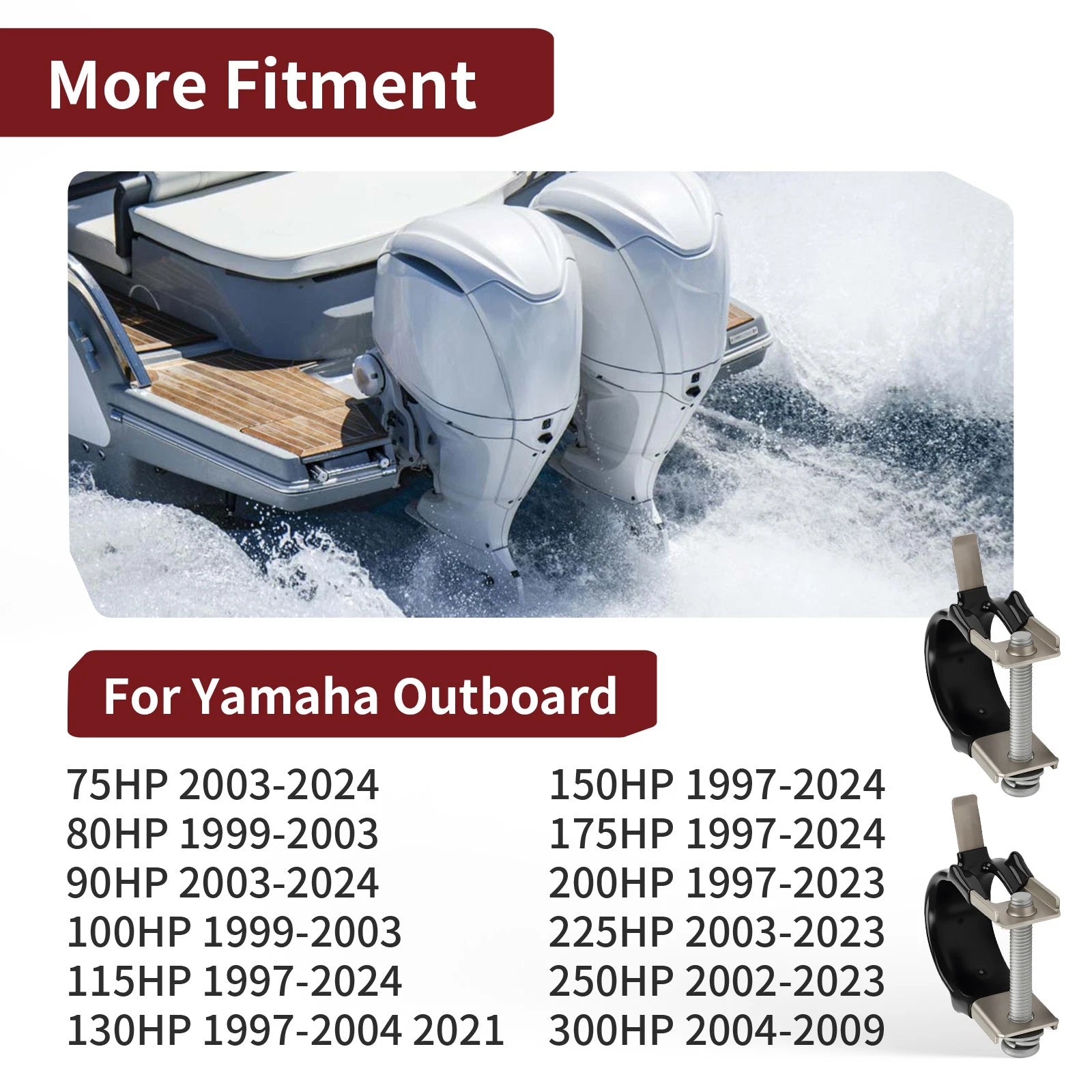 2Pcs Trim Sender Cam for Yamaha Outboard (75-300HP) 99999-03830-00, 64E-43139-10-00