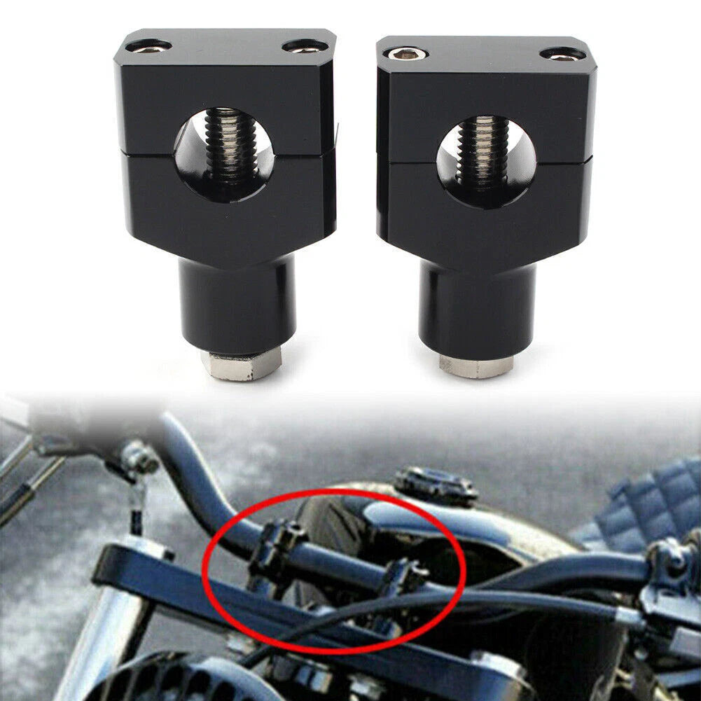 1" Handlebar Risers Clamp Mount for Harley Fatboy
