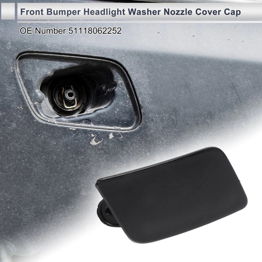 Front Right Headlight Washer Nozzle Cover Cap for BMW 335i Unpainted (2007–2013)