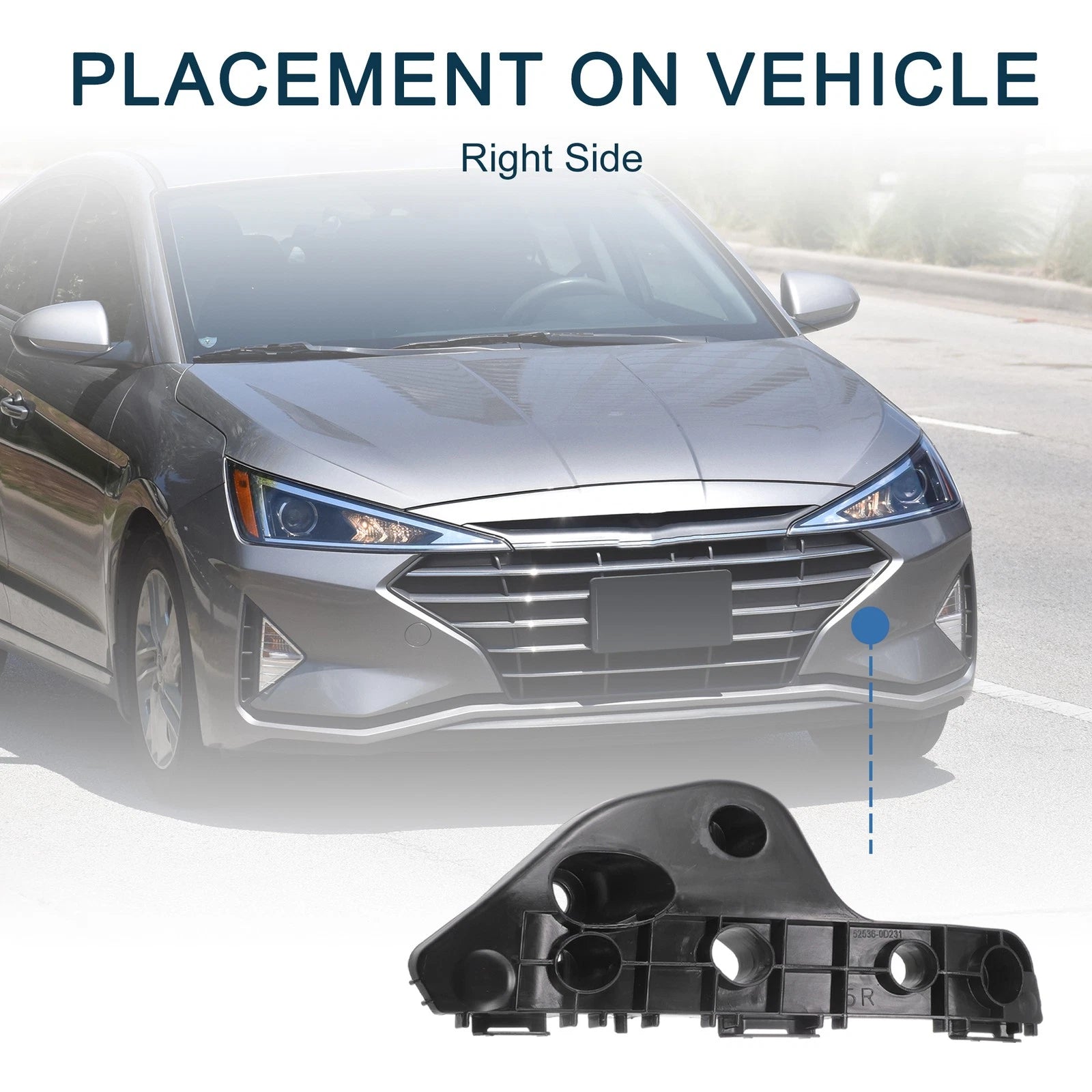 Right Front Bumper Retainer Bracket for Toyota Yaris (2016–2020)