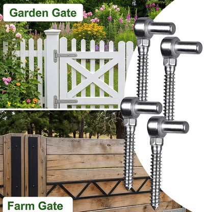 4 Pack Wood Threaded Bolt Hinges for Garden Door Assemblies