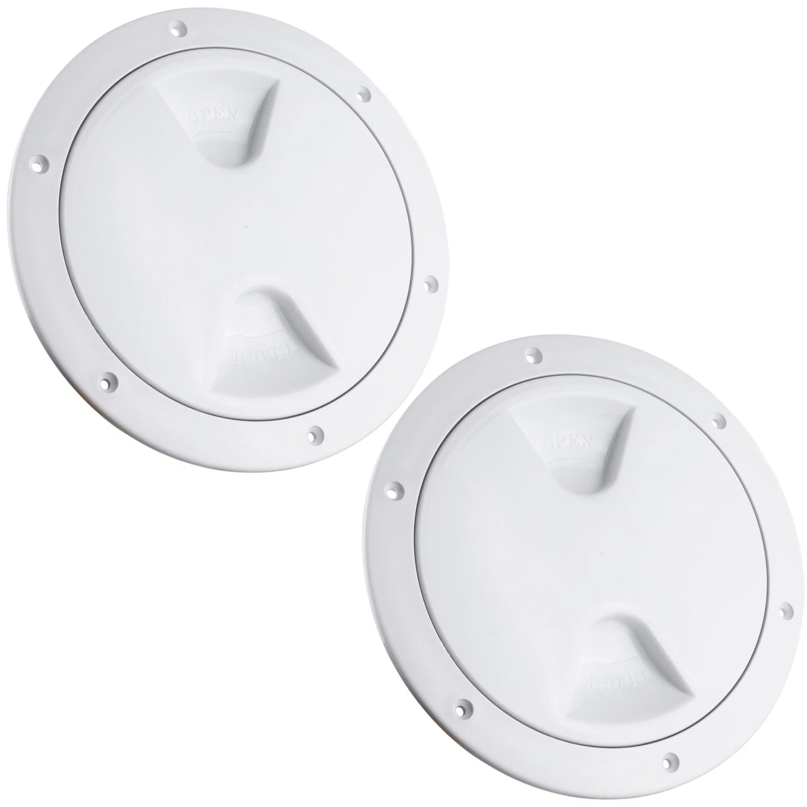 2-Pack 6" Round Inspection Deck Plate Hatch for Marine Applications